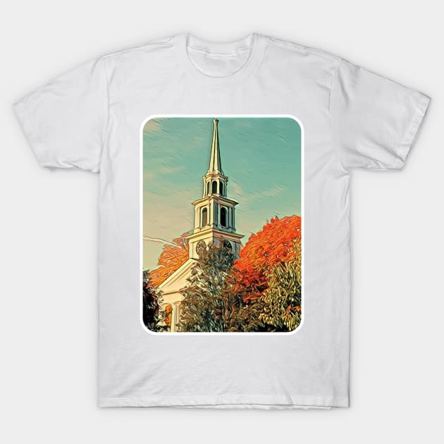 The Town Church Tower T-Shirt by Fenay-Designs